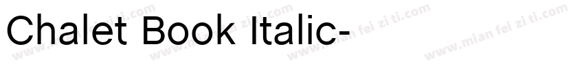 Chalet Book Italic字体转换